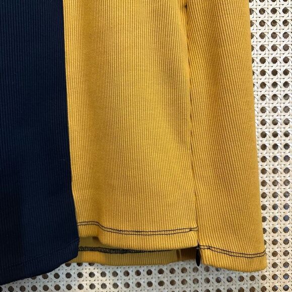 A-COLD-WALL Ribbed Colorblock Zip Collar Midi Slit Black Asymmetrical Bodycon Dr - Picture 8 of 11